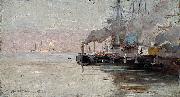 Arthur streeton Sandridge oil on canvas